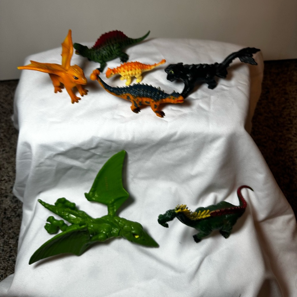 Various Dinosaur Figurine Toy Assortment